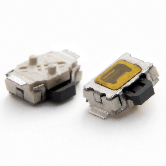 2pin Electronic 1NO Tactile Switch Stainless Steel Plastic Braid Packaging Light Touch Side Push