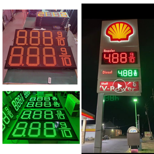 Pantalla LED para exteriores al por mayor 8.889/10 rojo con señalización digital verde y muestra señales de gas - Product Image 1