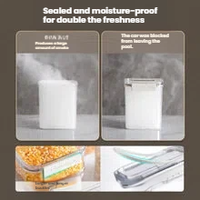Boîte de conservation alimentaire hermétique empilable en plastique, pot de rangement pour céréales, réservoir de stockage de grains secs pour cuisine et garde-manger