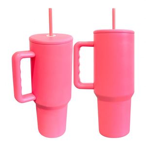 Gobelet isotherme en acier inoxydable H3.0 de 40 oz, coloré mat brillant, vierge pour sublimation, avec couvercles et poignée, pour impression DIY - Product Image 5