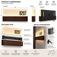 Panneau de signalisation professionnel pour bureau d'entreprise, numéro de bureau, logo, signalétique, plaque, panneau de porte, résistant aux intempéries IP65