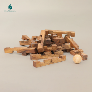 Double Lock a Ball : Puzzle d'évasion avec boule en bois, jeu de logique à double verrouillage, casse-tête éducatif pour enfants et adultes - Product Image 4