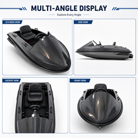 Bateau à réaction électrique 15KW, scooter aquatique haute vitesse, bateau à réaction électrique 2 places avec volant pour sports nautiques