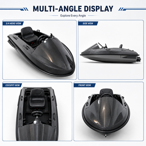 Bateau à réaction électrique 15KW, scooter aquatique haute vitesse, bateau à réaction électrique 2 places <span class=keywords><strong>avec</strong></span> <span class=keywords><strong>volant</strong></span> pour sports nautiques - Product Image 2