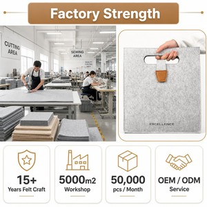 Bolsa <span class=keywords><strong>de</strong></span> <span class=keywords><strong>Fieltro</strong></span> <span class=keywords><strong>con</strong></span> Logotipo Grabado Personalizado, Suministro <span class=keywords><strong>de</strong></span> Fábrica, <span class=keywords><strong>con</strong></span> Hebilla <span class=keywords><strong>de</strong></span> Cuero PU, Resistente, Portátil, para Compras o Negocios - Product Image 6