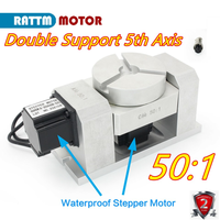 Réducteur de variateur PLC 50:1 pour axes 4 et 5, axe rotatif A B, table à double support, vente en gros