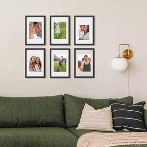 Wholesale Factory Price Custom Size Modern Handmade UV Printing Black Wooden Photo <b>Frames</b> MDF 4x6 5x7 <b>8x10</b> 12x16 24x36 A3 A4 - Product Image 2