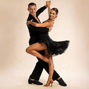 Chaussures de danse latine pour hommes Dynadans, dessus en cuir véritable, talon plat, respirantes, style Oxford - Product Image 1