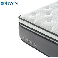 Matelas orthopédique SWP-ME35 - Matelas à ressorts ensachés avec surmatelas moelleux pour soulager la pression