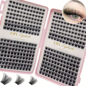 Eyelash Extension <b>Kit</b> - Individual Eyelash Set, D-<b>Roll</b>, Multiple Lengths, Odorless, Easy to Apply for Home Makeup - Product Image 1