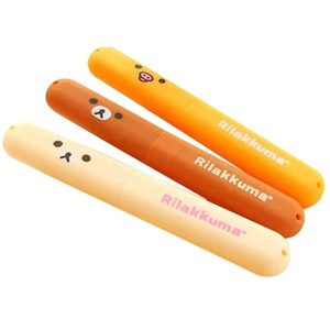 Rilakkuma <b>Toothbrush</b> <b>Case</b> Portable Round Cartoon Cover For Travel Toiletries Storage Box - Product Image 5