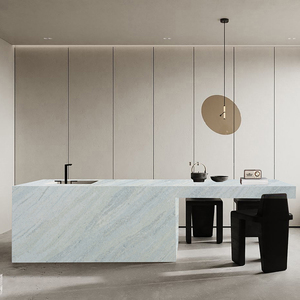 TMZ pierre ODM/OEM 6039 cristal bleu Quartz artificiel grande dalle pour comptoir de cuisine moderne et dessus de vanité - Product Image 3