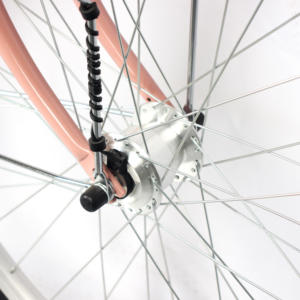 Vélo de ville rose 26 pouces pour femmes et jeunes filles, à vitesse unique, avec panier, cadre en acier au carbone, vente en gros - Product Image 5