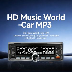 <b>Car</b> MP3 Player LCD Screen 6 RCA 7388 High Power RGB Key FM BT TF Dual USB White Backlight - Product Image 3