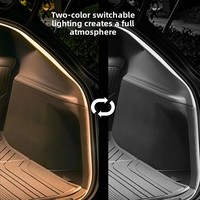 Kit d'éclairage LED ambiant pour coffre Tesla Model Y (version améliorée) – Lampe décorative intérieure à clipser en gel de silicone