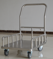 Chariots médicaux personnalisables avec protection de clôture Chariot à bagages à plate-forme plate pour le transport en atelier Support OEM