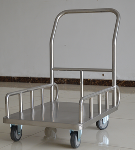 Aanpasbare Medische Karren Met Hekwerkbescherming Plat Platform Bagagekarretje Voor Oem-Ondersteuning Voor Werkplaatsvervoer - Product Image 1