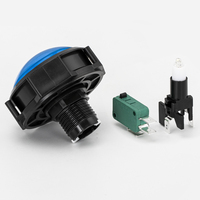 Sakelar Tombol Tekan Sementara Tombol Start Kompak Sakelar Pengapian 60mm 12V LED Tombol Sakelar Tekan Arcade untuk Arcade