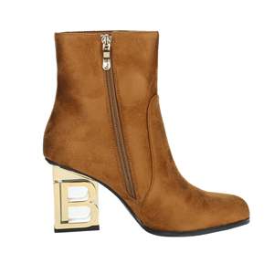 Bottines pour femme Laura Biagiotti, marron, taille 37, en daim, à talon - Product Image 4