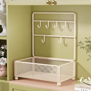 Organizador de llaves para montar en la pared HomeKey, estante de almacenamiento rectangular con ganchos y cesta para la entrada, escritorio, organización de viajes - Product Image 5