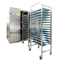 Congélateur à soufflage commercial à 30 plateaux grand refroidisseur vertical à température unique pour refroidissement à l'air de la viande et des fruits de mer congelés