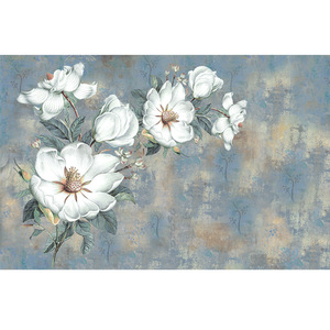 Papier peint de fond 3D Nordic Tv Papier peint pastoral Canapé Chambre murale Salon Fleur Film et Télévision Revêtement <span class=keywords><strong>mural</strong></span> - Product Image 5