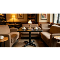 Ensemble de table de restaurant moderne carrée pour café