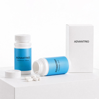 En stock, flacon rond en plastique HDPE à large ouverture, résistant aux enfants, 120 ml, OEM, pour médicaments en comprimés