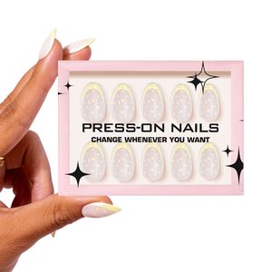 ชุดเล็บปลอมแบบกดติด 30 ชิ้น สไตล์ฝรั่งเศส ลายจุดสีเหลือง น่ารัก สำหรับสาวๆ ใช้ได้ทุกวัน รีไซเคิลได้ พร้อมกาวติดเล็บ รับผลิตแบรนด์ส่วนตัว - Product Image 5