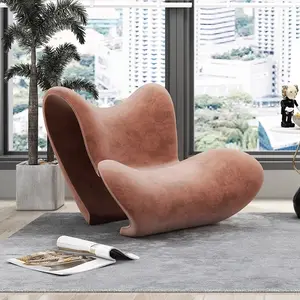 Nordic Single-Seat Sofa Stoel Creatieve Vreemde Vorm Groot Appartement Ontwerp Faux Lederen Kunststoel Lezen B & B Vrijetijdsstoel