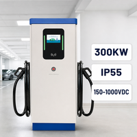 Station de recharge pour véhicules électriques étanche IP55, chargeur rapide DC 300 kW, sur pied, compatible double pistolet, paiement par carte RFID et NFC, WrightCharge