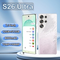 Smartphone professionnel Ultra HD 5G double SIM S26 avec appareil photo arrière 108MP, compatible CDMA LTE, batterie 8000mAh, processeur Octa Deca Core MTK pour le jeu mondial