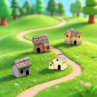 Miniatures de maisonnettes de village en résine pour jardin féerique, artisanat pour bonsaï, terrarium, paysage de bureau, jardin, patio, décoration de bureau