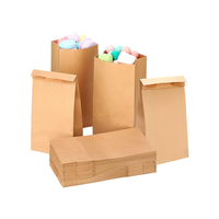 Sacs en papier de tailles multiples pour emballage alimentaire, non gras, respectueux de l'environnement et recyclable, vente en gros