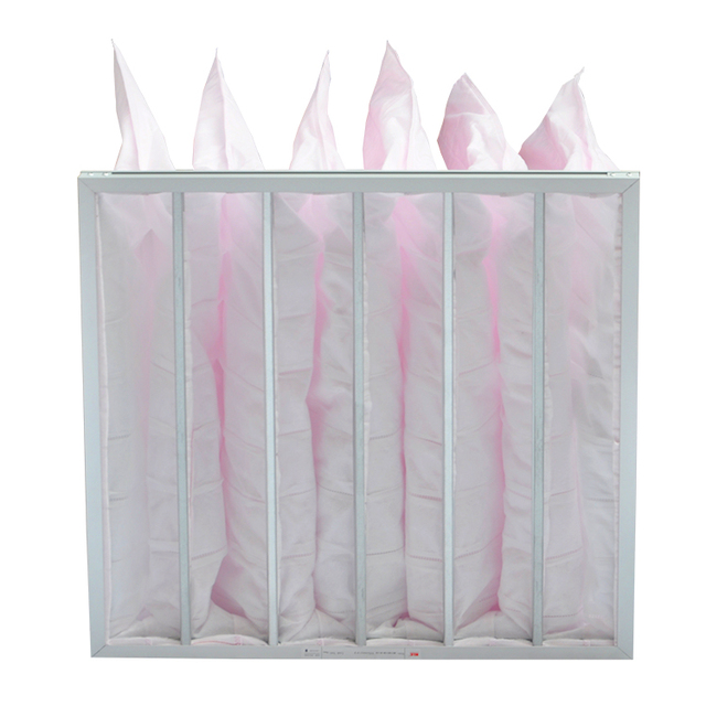 F5-F9 Pocket Bag Air Filter Element Synthetic Fiber Medium Efficiency (40%-95%) 2.0m Porosity HVAC Filter for Dust Collection