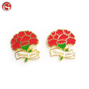 Diseño personalizado regalo promocional recuerdo placa de metal Clavel, día de la madre de pin de solapa - Product Image 2