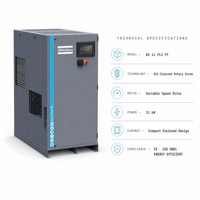 Compresseur d'air à vis rotatif Atlas Copco GA 11 FLX FF 11 kW à vitesse variable, économie d'énergie pour usine, vente en gros OEM