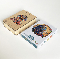 Hamaileon Puzzle en bois personnalisé DIY avec plus de 100 motifs, 4 tailles, boîte cadeau en papier incluse