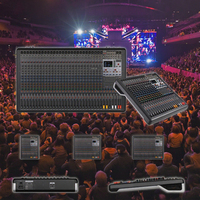 Console de mixage professionnelle 16 canaux, console de mixage DJ, double DSP 99 Mono + alimentation fantôme 48V