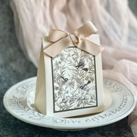 Nouvelle mode oiseau Vintage français Sen série vert Champagne vin rouge Texture mariage cadeau boîte à sucre