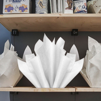 Emballage cadeau kraft blanc personnalisé, papier de soie avec finition métallique dorée, emballage personnalisé de qualité supérieure pour cadres photo