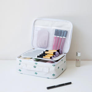 กระเป๋าเครื่องสำอางผู้หญิงแบบพกพากันน้ำได้สำหรับเดินทางกล่องเก็บเครื่องสำอางความจุสูงมีซิปกระเป๋าความงาม <span class=keywords><strong>Nuskin</strong></span> - Product Image 6