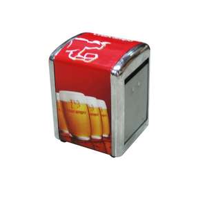 Entrega rápida de fábrica, regalo de promoción de <span class=keywords><strong>Cruzcampo</strong></span>, servilletero de estaño personalizado, dispensador de pañuelos, auditoría de fábrica - Product Image 1