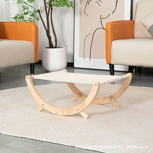 Cross-border solid wood <b>cat</b> bed, home furnishing, pet <b>cat</b> rocking bed, foldable <b>cat</b> bed hammock, suitable for all seasons, - Product Image 1