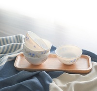 Brett 4,5 Zoll Opalglas Geschirr Kleine Schüssel Modernes Design Weißes Jadeglas Porzellan Geschirr Opal Keramik Generation