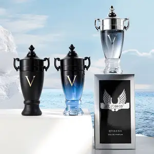 The Legend of the Brave Water Trophy Parfum pour homme flacon de 50ml d'eau de Cologne fraiche durable un morceau de cheveux