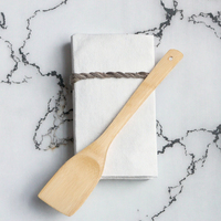 Spatule en bambou naturel Tourneur de cuisson antiadhésif écologique pour frire, remuer et servir avec long manche du Vietnam