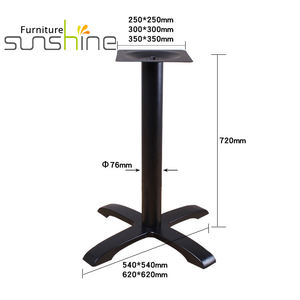 Pipe ronde à manger Table à thé jambe luxe prix usine vente fonte noir café haute qualité métal croix Base piédestal acier - Product Image 6