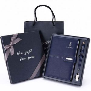 Wholesale Corporate Leather Notebook Gift Set With Pen Customizable Luxury Business Stationery Item Note Book A5 <b>Journal</b> Diary - Product Image 5