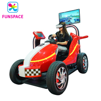 Aire de jeux intérieure d'attractions 9D VR parc à thème Arcade Adult Kids Racing Car Driving Simulator Vr Game Machine